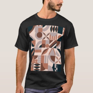 Farbenfrohe geometrische Mosaik, abstrakter Hinter T-Shirt