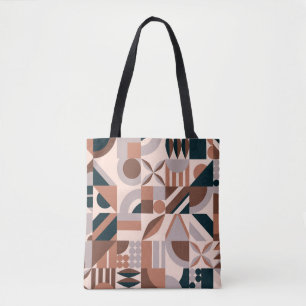 Farbenfrohe geometrische Mosaik, abstrakter Hinter Tasche