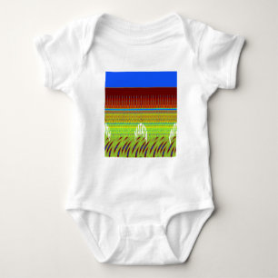 Farbenfrohe geometrische Motive Kunstdrucken Baby Strampler