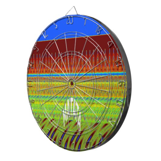 Farbenfrohe geometrische Motive Kunstdrucken Dartscheibe (Vorderseite rechts)