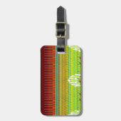 Farbenfrohe geometrische Motive Kunstdrucken Gepäckanhänger (Vorderseite vertikal)