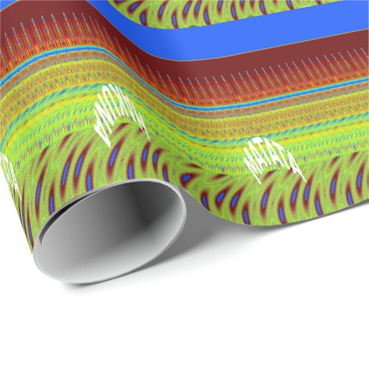 Farbenfrohe geometrische Motive Kunstdrucken Geschenkpapier (Rolleneckpunkt)