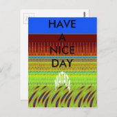 Farbenfrohe geometrische Motive Kunstdrucken Postkarte (Vorne/Hinten)