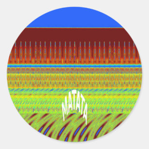 Farbenfrohe geometrische Motive Kunstdrucken Runder Aufkleber