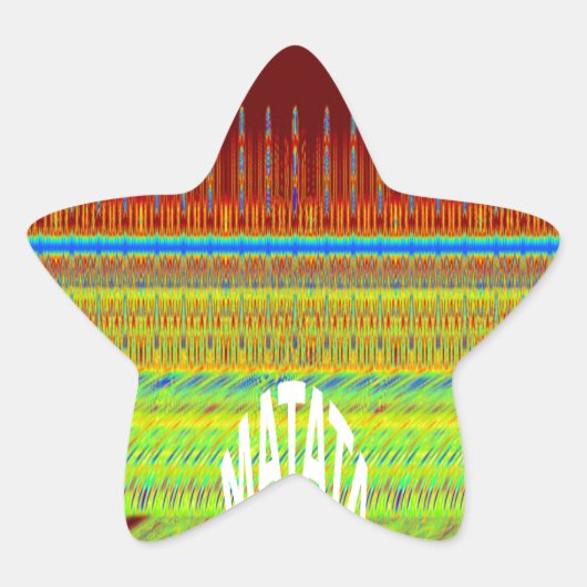Farbenfrohe geometrische Motive Kunstdrucken Stern-Aufkleber (Vorderseite)