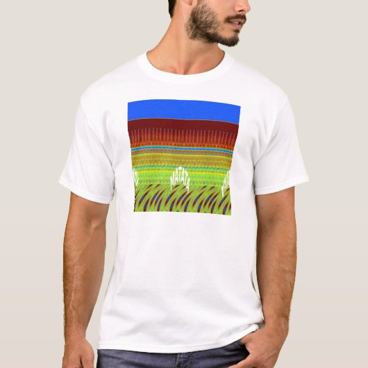 Farbenfrohe geometrische Motive Kunstdrucken T-Shirt (Vorderseite)