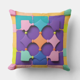 Farbenfrohe geometrische Muster Design Vibraning F Kissen