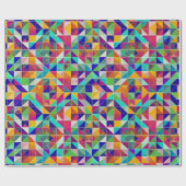Farbenfrohe geometrische Muster Geschenkpapier (Flach)