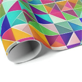 Farbenfrohe geometrische Muster Geschenkpapier (Rolleneckpunkt)