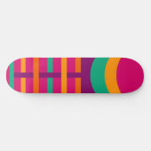 Farbenfrohe geometrische Muster Girly Skateboard (Horizontal)