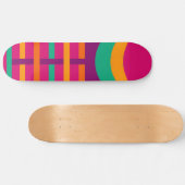 Farbenfrohe geometrische Muster Girly Skateboard (Horizontal)