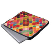 Farbenfrohe geometrische Muster Kunst Laptopschutzhülle (Vorne Knopf)