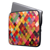 Farbenfrohe geometrische Muster Kunst Laptopschutzhülle (Vorderseite Links)