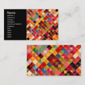 Farbenfrohe geometrische Muster Kunst Visitenkarte (Vorne/Hinten)