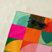 Farbenfrohe geometrische Muster Retro mittelalterl Strandtuch (Beispiel)