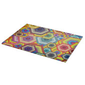 Farbenfrohe geometrische Muster Schneidebrett (Ecke)
