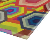 Farbenfrohe geometrische Muster Schneidebrett (Ecke)