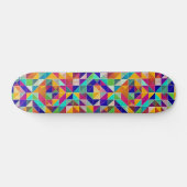 Farbenfrohe geometrische Muster Skateboard (Horizontal)