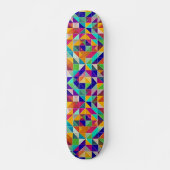 Farbenfrohe geometrische Muster Skateboard (Vorne)