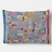 Farbenfrohe geometrische Patchwork-Accessoiretasch Zubehörtasche (Rückseite)