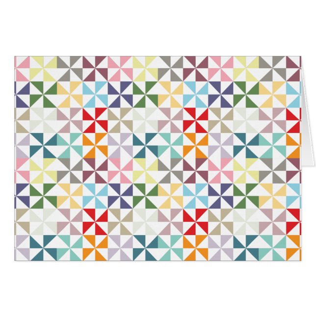 Farbenfrohe geometrische Pinwheel (Vorderseite (Horizontal))