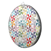 Farbenfrohe geometrische Pinwheel Dartscheibe (Vorderseite rechts)