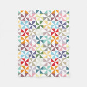 Farbenfrohe geometrische Pinwheel Fleecedecke (Vorderseite)