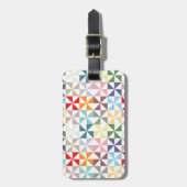 Farbenfrohe geometrische Pinwheel Gepäckanhänger (Vorderseite vertikal)