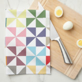 Farbenfrohe geometrische Pinwheel Küchentuch (Viertel Falte)