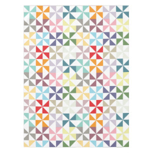 Farbenfrohe geometrische Pinwheel Tischdecke