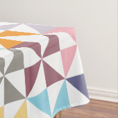Farbenfrohe geometrische Pinwheel Tischdecke (Beispiel)