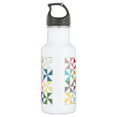 Farbenfrohe geometrische Pinwheel Trinkflasche (Rückseite)