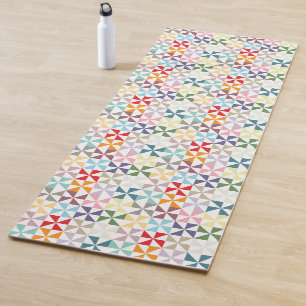 Farbenfrohe geometrische Pinwheels Yogamatte