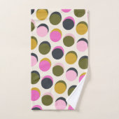 Farbenfrohe geometrische Punkte Muster für Retro-g Badhandtuch Set (Handtuch)