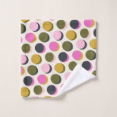 Farbenfrohe geometrische Punkte Muster für Retro-g Badhandtuch Set (Waschlappen)
