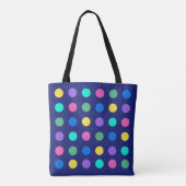 Farbenfrohe geometrische Punkte Tasche (Rückseite)