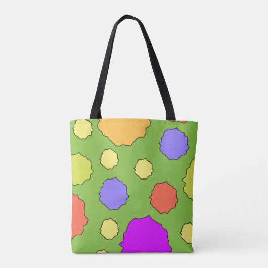 Farbenfrohe geometrische Retro-Funky Circles - Tas Tasche (Rückseite)