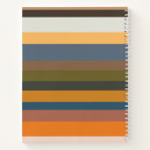 Farbenfrohe geometrische Retro Streifen Ihren Name Notizblock (Rückseite)