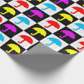 Farbenfrohe geometrische Schirmplatte Geschenkpapier (Ecke)