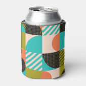 Farbenfrohe geometrische, skandinavische Muster. Dosenkühler (Kanne Vorderseite)