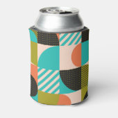 Farbenfrohe geometrische, skandinavische Muster. Dosenkühler (Kanne Rückseite)