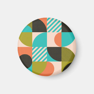 Farbenfrohe geometrische, skandinavische Muster. Magnet