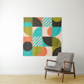 Farbenfrohe geometrische, skandinavische Muster. Wandteppich (Beispiel)