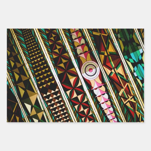 Farbenfrohe geometrische spanische Architektur Geschenkpapier Set (Vorderseite 2)