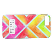 Farbenfrohe geometrische Streifen Case-Mate iPhone Hülle (Rückseite (Horizontal))