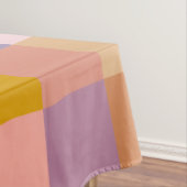 Farbenfrohe geometrische Tafel mit Lila Erde Tischdecke (Beispiel)