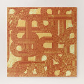 Farbenfrohe geometrische Vintage Abstrakt. Puzzle (Horizontal)