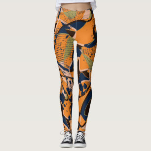 Farbenfrohe geometrische Vintage nahtlose Kulisse. Leggings
