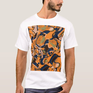 Farbenfrohe geometrische Vintage nahtlose Kulisse. T-Shirt
