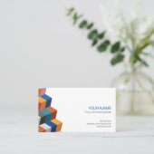 farbenfrohe geometrische Visitenkarte (Stehend Vorderseite)